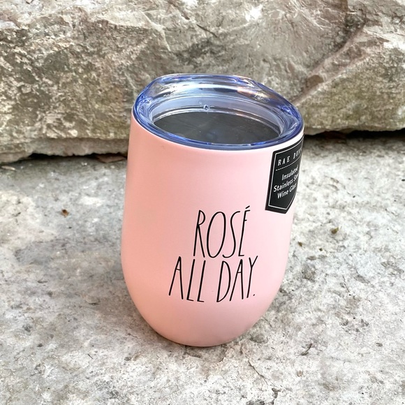 Rae Dunn ROSE ALL DAY Insulated Wine Glass - Picture 4 of 5
